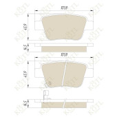 Колодки тормозные TOYOTA AVENSIS 03>/COROLLA VERSO 04> задние <b>KOTL 3337KT</b>