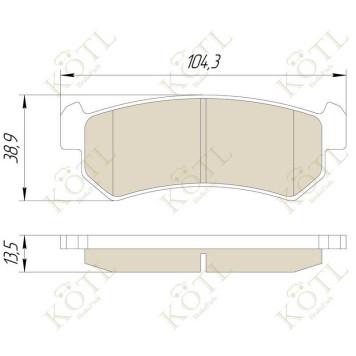 Колодки тормозные CHEVROLET LACETTI 03-06/DAEWOO NUBIRA задние <b>KOTL 3348KT</b>-1