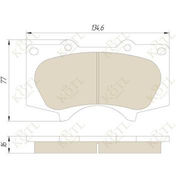 Колодки тормозные TOYOTA LC 120 4.0/3.0D/MITSUBISHI PAJERO 06> передние <b>KOTL 3364KT</b>-2