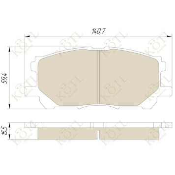 Колодки тормозные LEXUS RX300/RX330/RX350 03>08/RX400H 05>09 передние <b>KOTL 3397KT</b>-2