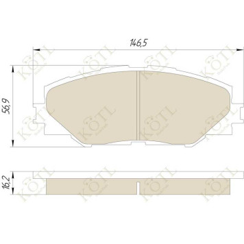 Колодки тормозные дисковые <b>KOTL 3424KT</b>-1