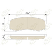 Колодки тормозные TOYOTA LC 80/90/120 90>/MITSUBISHI PAJERO 3.8/3.2D 06> задние <b>KOTL 3464KT</b>