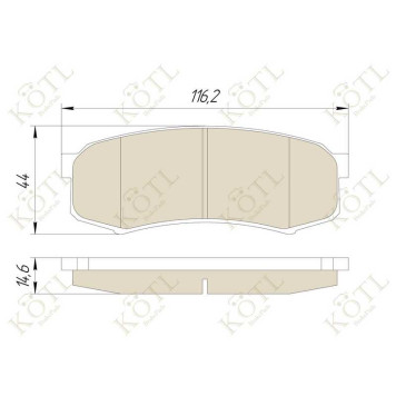 Колодки тормозные TOYOTA LC 80/90/120 90>/MITSUBISHI PAJERO 3.8/3.2D 06> задние <b>KOTL 3464KT</b>