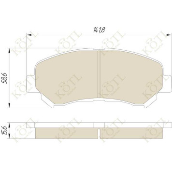 Колодки тормозные дисковые <b>KOTL 3467KT</b>-2