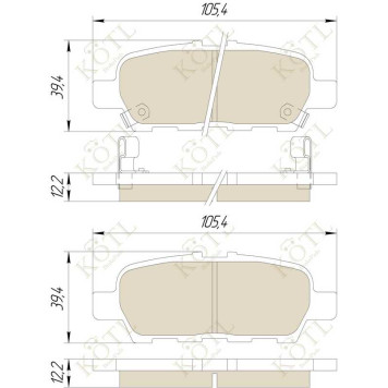 Колодки тормозные дисковые <b>KOTL 3508KT</b>-2