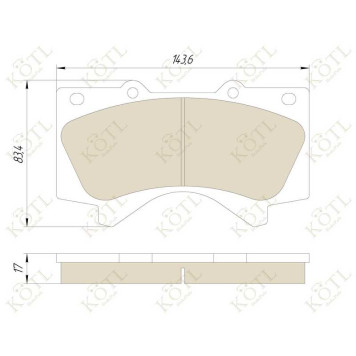 Колодки тормозные TOYOTA LAND CRUISER J200 4.5D4.7 07-LEXUS LX570 08- передние <b>KOTL 3524KT</b>