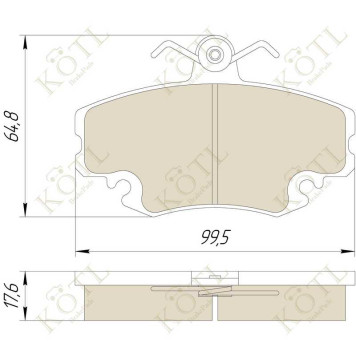 Колодки тормозные дисковые <b>KOTL 400KT</b>-2