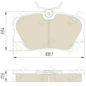Колодки тормозные дисковые <b>KOTL 818KT</b>-2