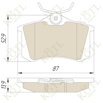 Колодки тормозные AUDI A4/A6/RENAULT SCENIC/VW GOLF 2/3/PASSAT задние <b>KOTL 823KT</b>-2
