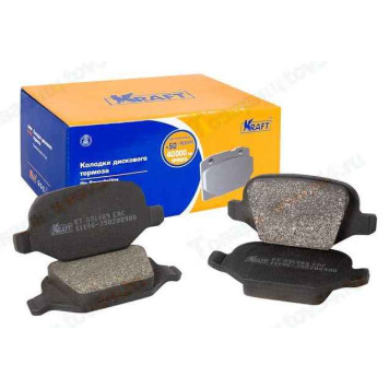 Колодки тормозные задние ВАЗ 1118 Калина, 2190 Kalina Sport Granta дисковые <b>KRAFT KT 091489</b>