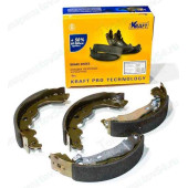 Колодки тормозные задние Renault Logan, Lada Largus 230мм с рычагом <b>KRAFT KT 091501</b> (7701210109)