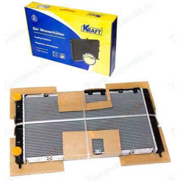 Радиатор охлаждения ВАЗ 1118 Калина с кондиционером алюминиевый <b>KRAFT KT 104049</b>