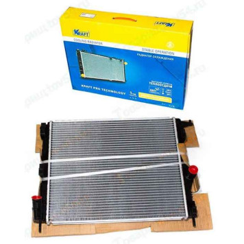 Радиатор охлаждения LADA Largus, Renault Logan (2008-) без кондиционера паяный 8200735038 <b>KRAFT KT 104155</b>