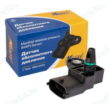 Датчик давления и температуры наддувочного воздуха ВАЗ 1118 Калина, 2170 Приора, 2190 Гранта <b>KRAFT KT 500802</b>