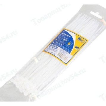 Хомут пластиковый/стяжка кабельная 3, 6*200мм белый (50шт) <b>KRAFT KT 880604</b>