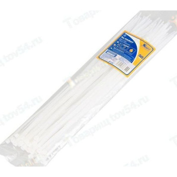Хомут пластиковый/стяжка кабельная 2, 5*100мм белый (50шт) <b>KRAFT KT 880605</b>