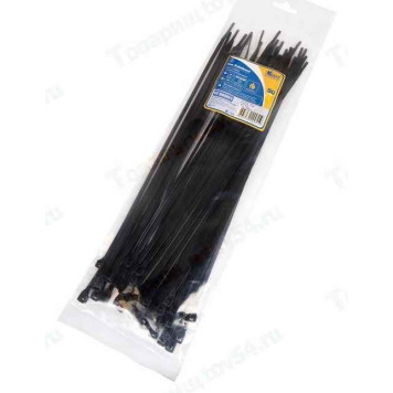 Хомут пластиковый/стяжка кабельная 4, 8*300мм черный (50шт) <b>KRAFT KT 880621</b>
