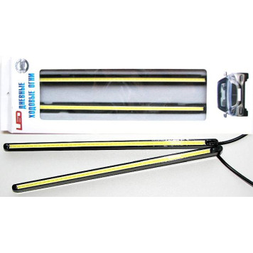 Дневные ходовые огни KS-C1800COB (1 COB-диод 180х4мм), провода, черный корпус, 2шт