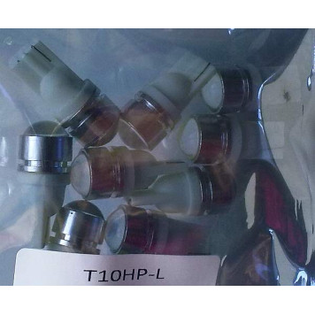 Лампа (LS12) светодиодная T10-HPL T10 (W2,1x9,5d) б/ц 1 High Power-диод белый, линза 12V