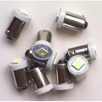 Лампа (LS26) светодиодная T8,5-SMD1 (BA9s) 1 SMD5050, белая 12V-1