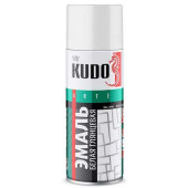 Краска-спрей белая глянцевая KUDO KU-1001(520мл) универсальная