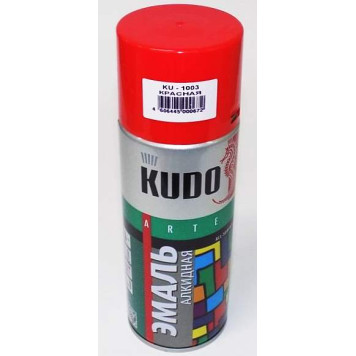 Краска-спрей красная KUDO KU-1003 (520мл) универсальная алкидная