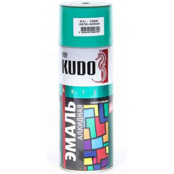 Краска аэрозольная зеленая светлая (520мл) <b>KUDO Ku-1006</b>