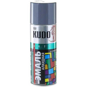 Краска-спрей темно-серая KUDO KU-1016 (520мл) универсальная алкидная