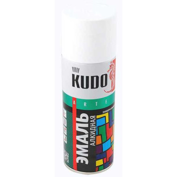 Краска-спрей белая матовая KUDO KU-1101 (520 мл)