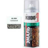 Краска аэрозольная серебристая по ржавчине молотковая алкидная (520мл) <b>KUDO KU-3001</b>