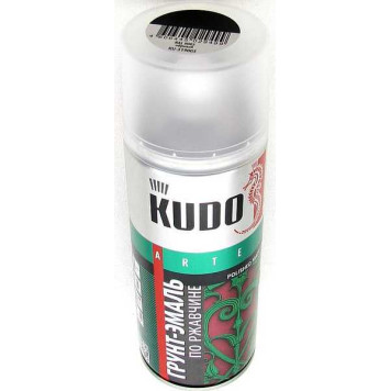 Грунт-эмаль для металла (по ржавчине) черный KUDO KU-319005 (520 мл), аэрозоль