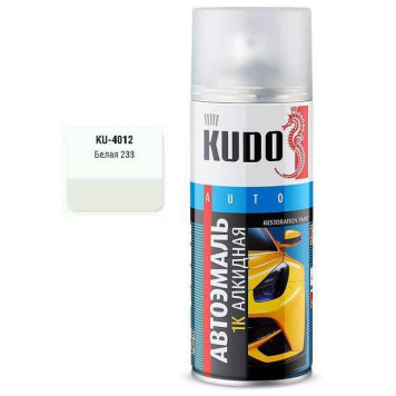 Краска аэрозольная ЛАДА (233) белая (520мл) <b>KUDO KU-4012</b>