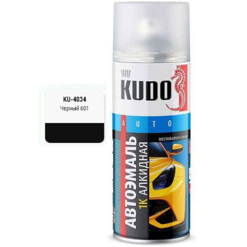 Краска аэрозольная ЛАДА (601) черная (520мл) <b>KUDO KU-4034</b>