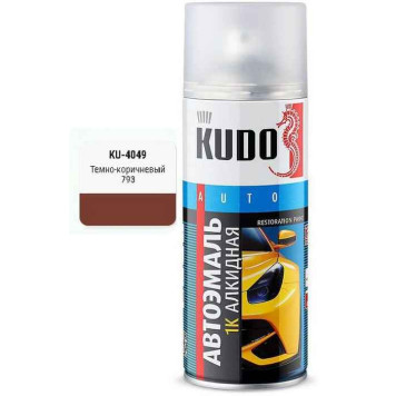 Краска аэрозольная ЛАДА (793) темно-коричневый (520мл) <b>KUDO KU-4049</b>