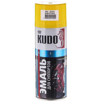 Краска для суппортов до +120°С аэрозольная желтая (520мл) <b>KUDO KU-5213</b>