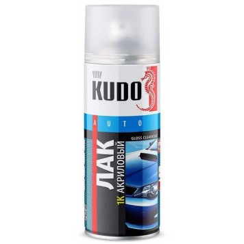 Лак для кузова 1К прозрачный акриловый KUDO KU-9010 аэрозоль (520 мл)-1