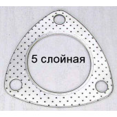 Прокладка приемной трубы ВАЗ 2110, 1118, 2170 Приора дв.1,6 треугольная (жесть перфорир., 5ти слой) РК-105 <b>КВАДРАТИС 2110-1203021-105</b>