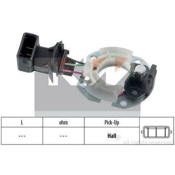 Датчик холла Audi 801,6i,VW Golf 1,4i-2,0i 86-97/Pas <b>KW 406223</b>