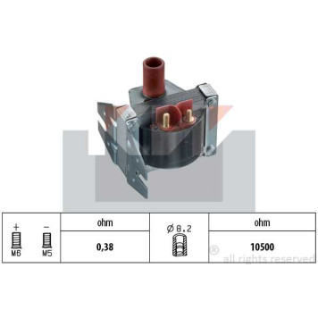 Катушка зажиг. MB W201/124/140 2.0-5.0 83- <b>KW 470178</b>