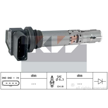 Катушка зажигания AUDI A2 (8Z0) 1.4/1.6 FSI 00-05 <b>KW 470474</b>