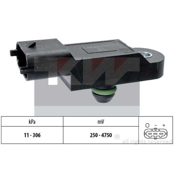 Датчик, давление во впускном газопроводе DACIA DU <b>KW 493121</b>