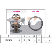 Термостат FRD Mondeo/Focus 1.6-2.0 93-04 *S <b>KW 580396</b>