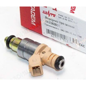 Форсунка топливная ВАЗ дв. 8V1,5i рампа ВАЗ 2111 (VAZ 6393 желтая толстая) <b>КЗАТЭ VAZ063931</b>
