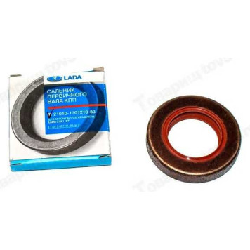 Сальник КПП ВАЗ 2101 (вторичный вал) LADA красный с пружиной в сборе NBR <b>Лада-Имидж 2101-1701210-83</b>