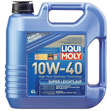 Масло моторное полусинтетическое 4л 10w40 SL/CF Liqui Moly Super Leichtlauf 1916