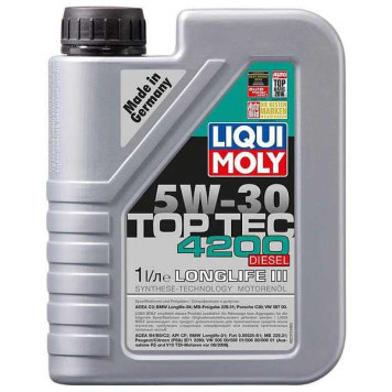 Масло моторное синтетическое 1л 5w30 CF Liqui Moly Top Tec Diesel 4200 2375