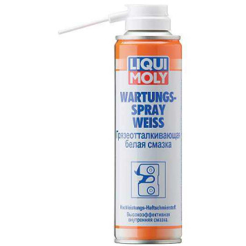 Грязеотталкивающая белая смазка Wartungs-Spray weiss, 250мл LIQUI MOLY 3953