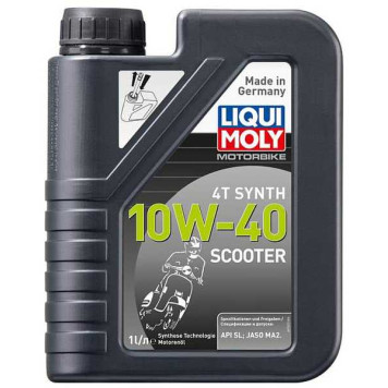 Масло моторное синтетическое 1л 10w40 SL Liqui Moly Scooter Motoroil Synth 4T 7522