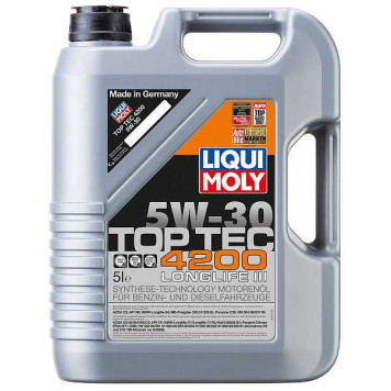 Масло моторное синтетическое 5л 5w30 SM/CF Liqui Moly Top Tec 4200 7661