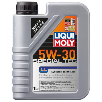 Масло моторное синтетическое 1л 5w30 SL/CF Liqui Moly Special Tec LL 8054